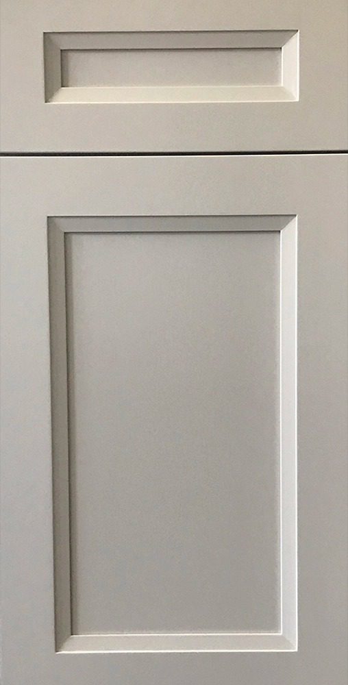 A plain white rectangular panel with a raised border frame.